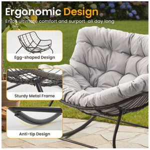 Egg Rocking Chair With Ottoman