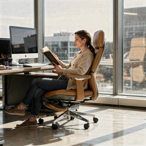Ergonomic Leather Executive Office Chair