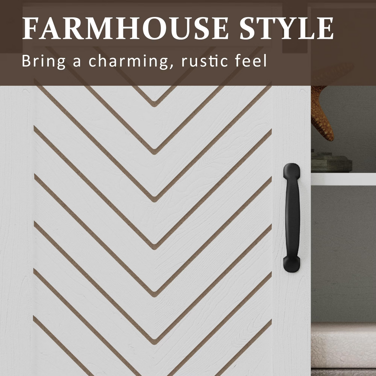 Farmhouse TV Stand for 65+ Inch TV