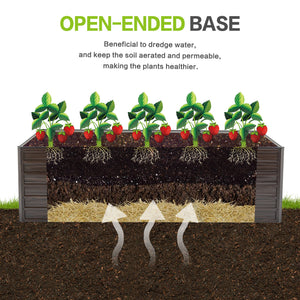 Woodgrain Aesthetic & Metal Strength: 8x4x2FT Galvanized Raised Garden Bed Kit