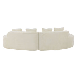 Modern Curved Sofa With Pillows