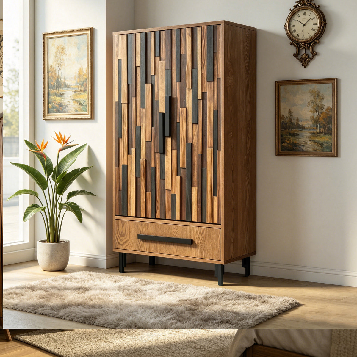 60" Tall Storage Cabinet with Drawer