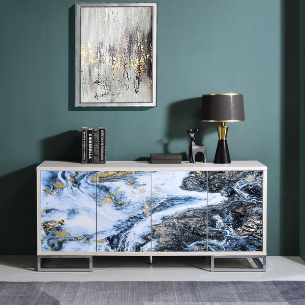 Liam - Marble Paint Console Cabinet - Multi - Best Buy Furniture