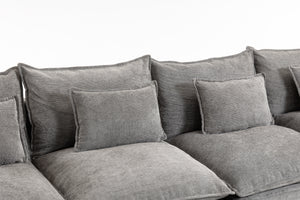 129.8" Width Modular Sectional Sofa with 2 Ottomans