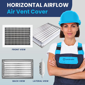 AC Register Vent Cover 14X10 Inch - Adjustable Aluminum HVAC Grille