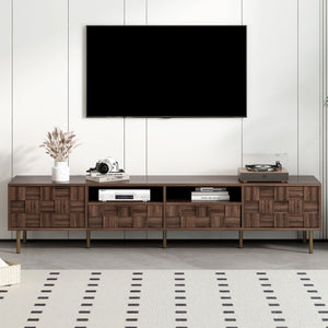 TV Stand With 2 Drawers, Media Console Table, Storage Cabinet With Cable Management