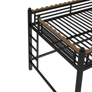 Queen Size Loft Bed with Ladders and Storage