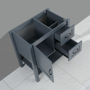 Bathroom Vanity With Mirror And Top Only - Gray