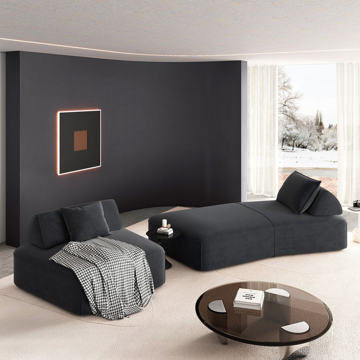 Modern Luxury Oversized Modular Sectional Sofa Set
