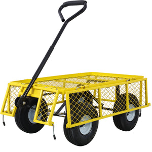 Heavy Duty Steel Garden Cart With Sides