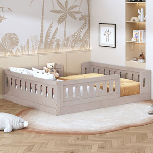 Platform Bed With Guardrail
