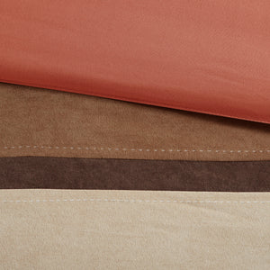 7 Piece Faux Suede Comforter Set - Coral California King