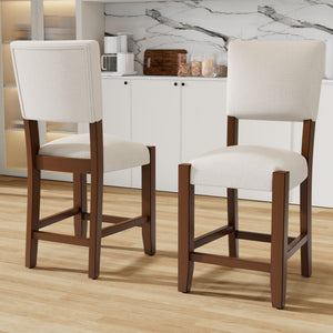 Mid Century Modern Bar Stools, Upholstered Counter Chairs