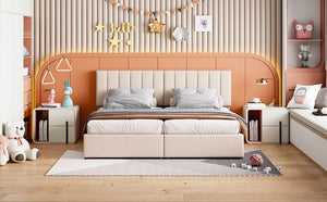 Upholstered Platform Bed With A Hydraulic Storage System