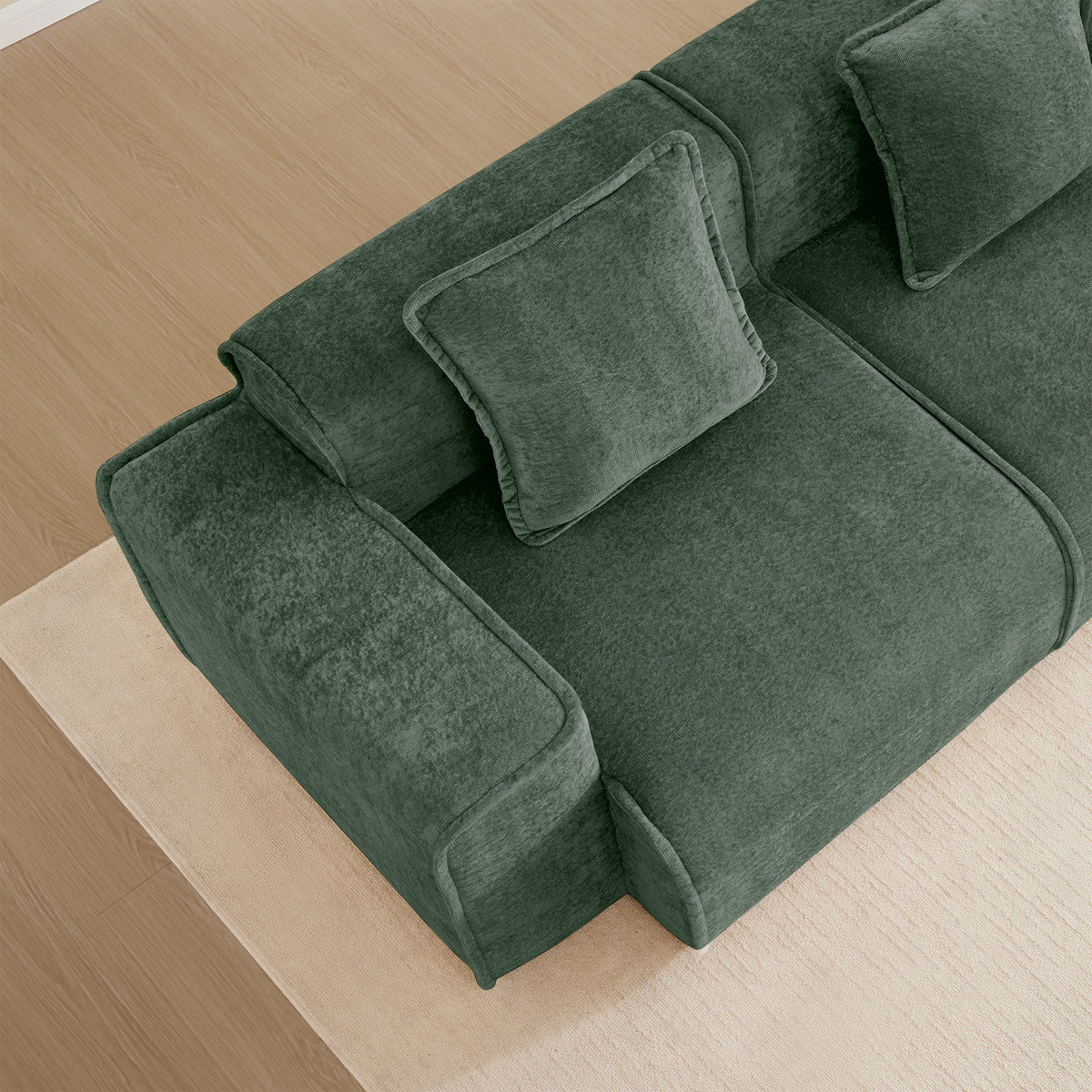 Streamlined Design Modular 2 Seat L Shape Sectional Sofa