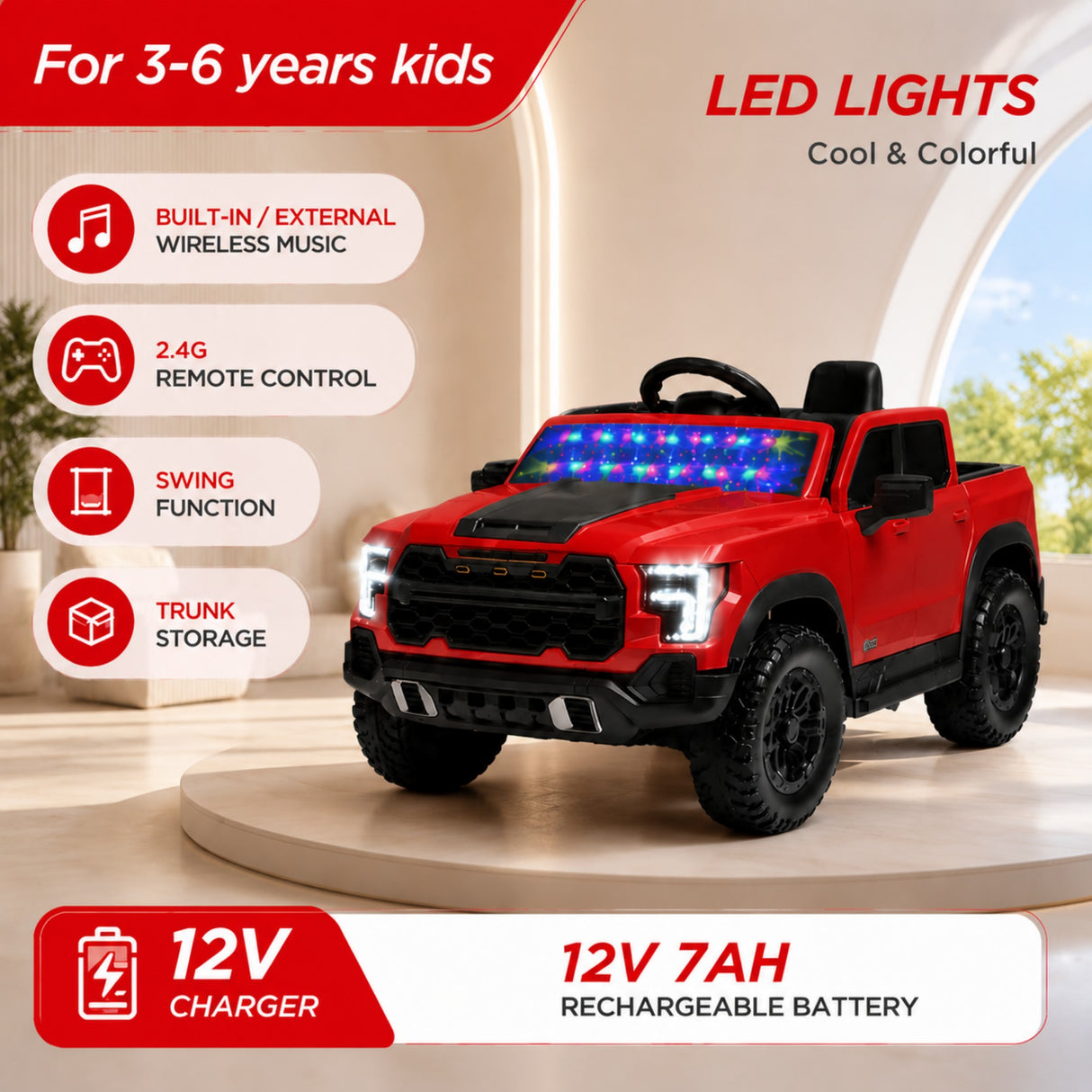 12V Kids Ride-On Car with Remote Control