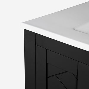 Bathroom Vanity With Sink, Storage Cabinet, Freestanding Set With 3 Drawers & Soft Closing Doors