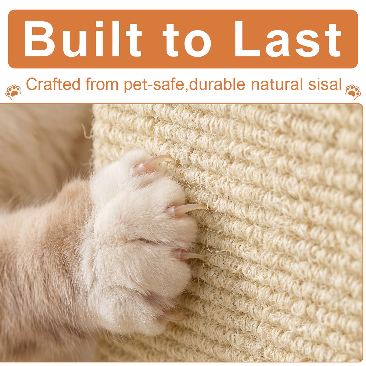 2-in-1 Cat Scratcher Side Table with Hidden Storage - MDF