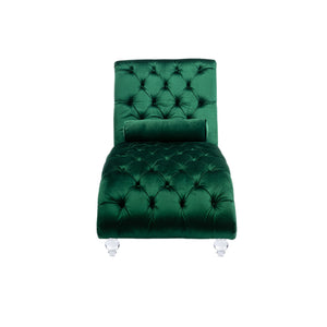 Chaise Lounge Indoor, Button Tufted Upholstered Chaise Lounge Chair With Pillow