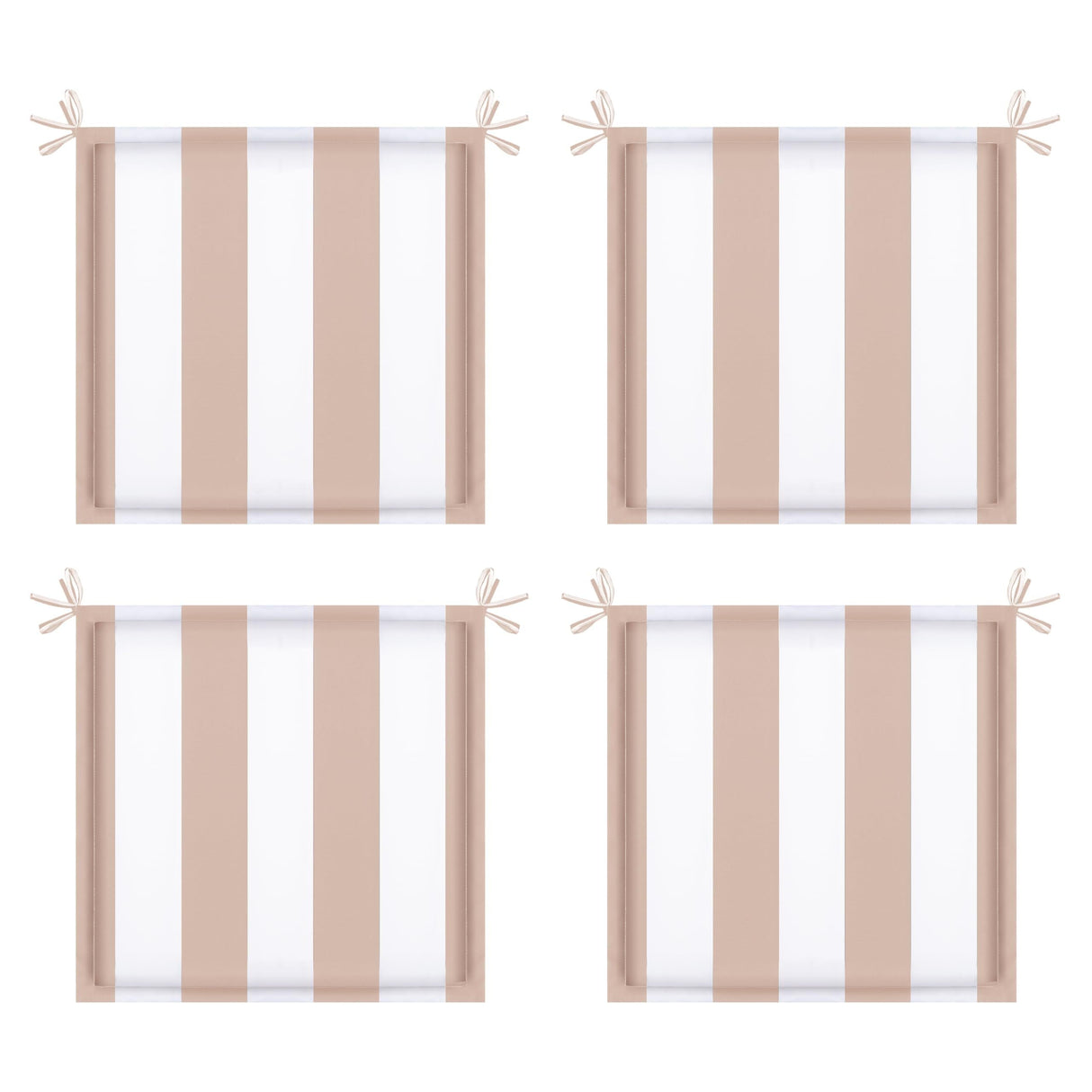 4PCS Outdoor Patio Seat Cushion Replacement with Ties