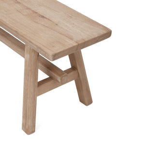 55" Farmhouse Wood Bench - Rustic Solid Wood Dining Room & Entryway Bench