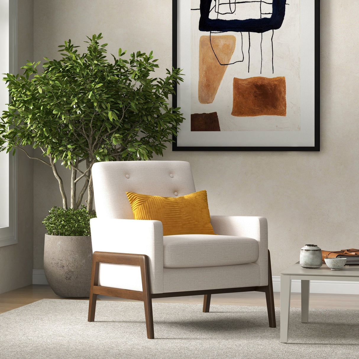 Cole - Solid Wood Lounge Chair