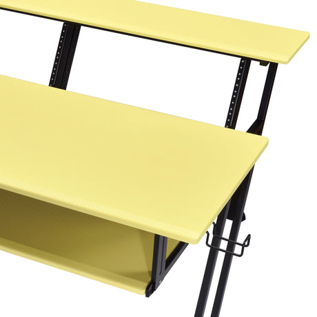Suitor - Music Recording Studio Desk - Black / Yellow - Best Buy Furniture