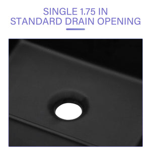 Sleek Ceramic Rectangular Vessel Bathroom Sink