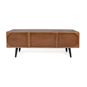 Asther - Acacia Wood TV Cabinet - Natural Wood / Brown
