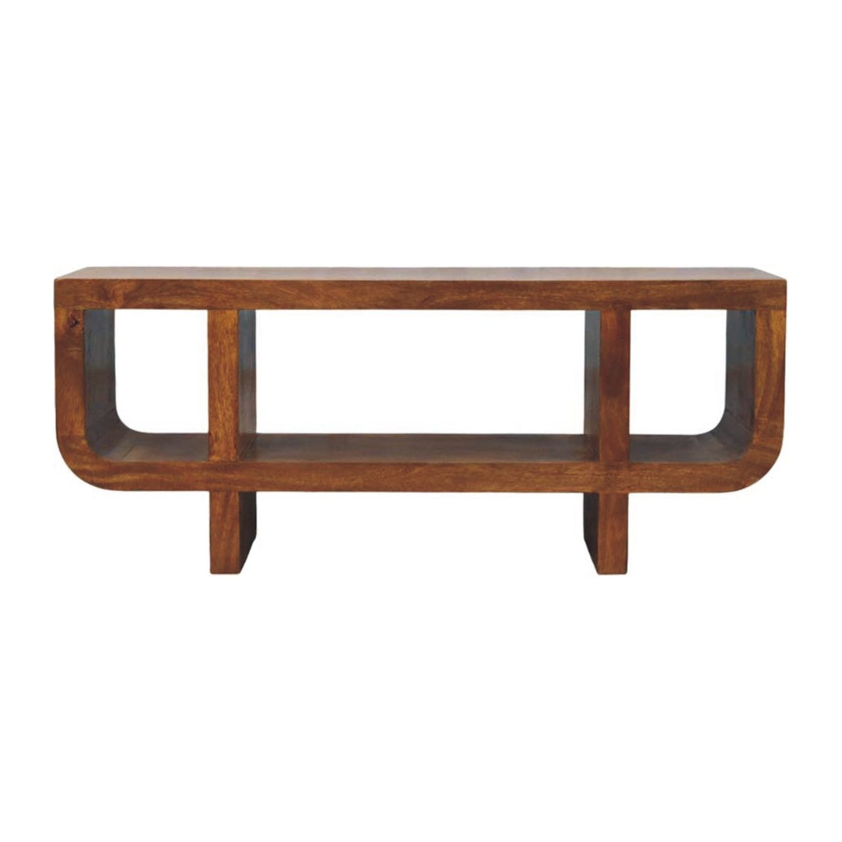Solid Wood Orion Curved Media Unit