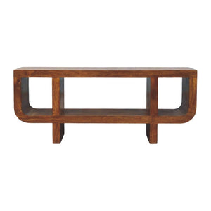 Solid Wood Orion Curved Media Unit