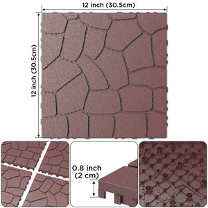 New Stone Texture Patio Deck Tiles, Diy Interlocking Floor Tiles, Easy Installation