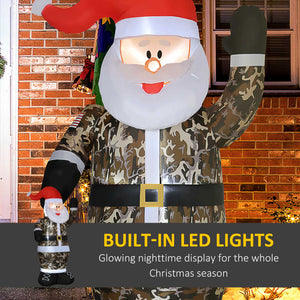 HOMCOM 8' Christmas Inflatables Outdoor Decorations