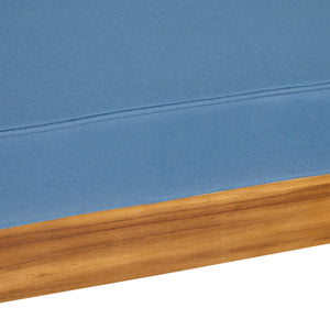 Outdoor Acacia Wood Patio Chair With Fabric Cushion