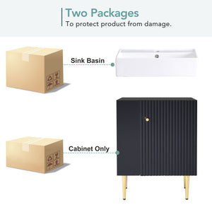 Bathroom Vanity, Combo Cabinet, Bathroom Storage Cabinet, Single Ceramic Sink
