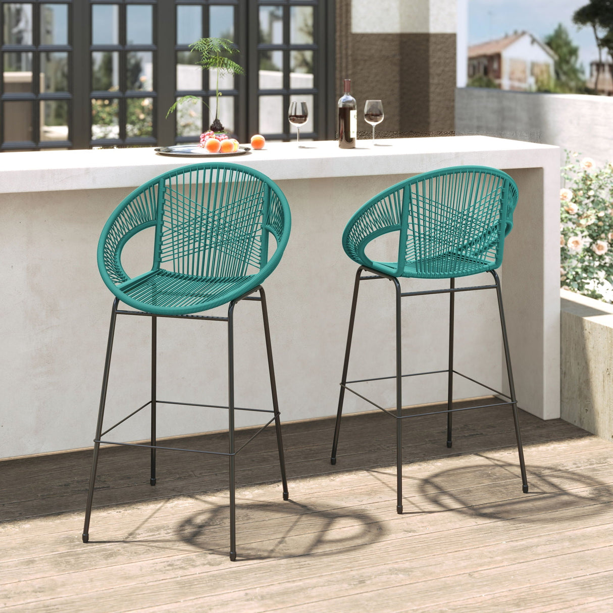 Ferrara - Outdoor Patio Barstool (Set of 2) - Best Buy Furniture