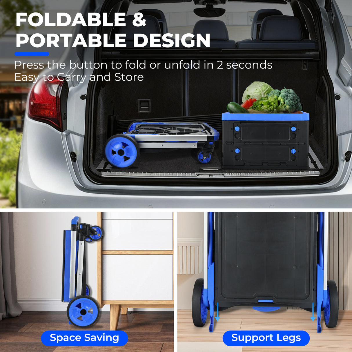 2-Tier Folding Cart