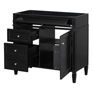 Bathroom Vanity With 2 Drawers And Tip-Out Drawer, Storage Cabinet