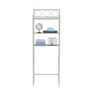 J&V TEXTILES 3-Shelf Metal Bathroom Organizer Over The Toilet, Bathroom Space Saver