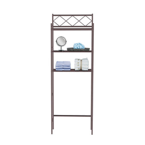 J&V TEXTILES 3-Shelf Metal Bathroom Organizer Over The Toilet, Bathroom Space Saver
