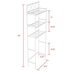 J&V TEXTILES 3-Shelf Metal Bathroom Organizer Over The Toilet, Bathroom Space Saver