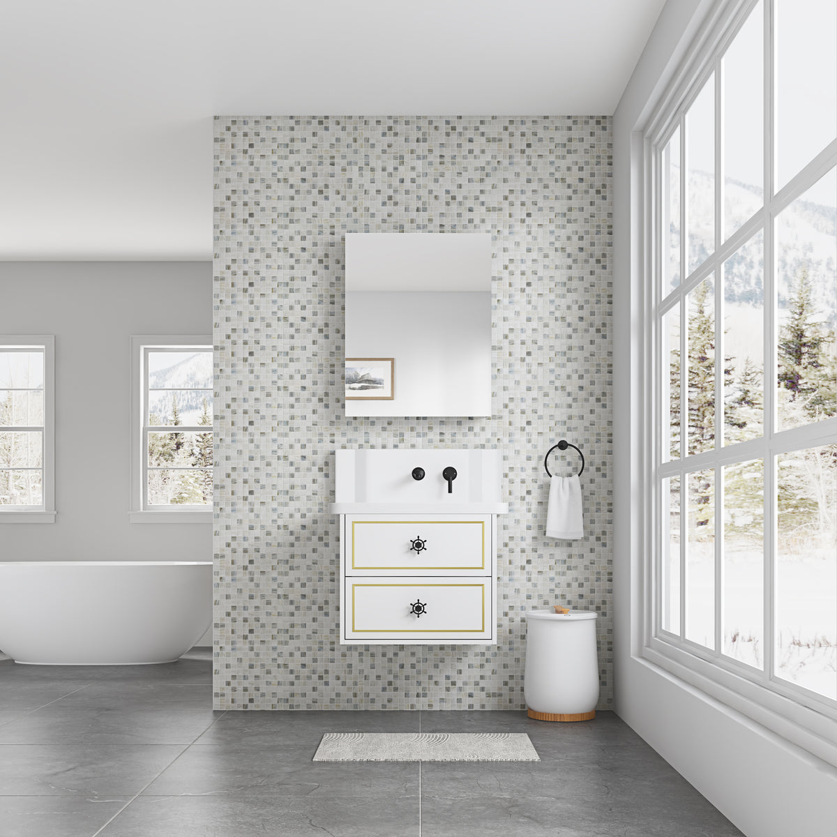 24'' W x 30'' H Surface Frameless Mirror Medicine Cabinet