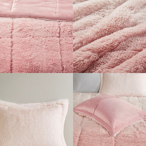 Twin/Twin XL Ombre Shaggy Long Fur Comforter Mini Set