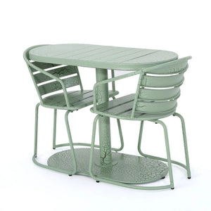 3 Piece Elegant Outdoor Bistro Set With 2 Chairs And Oval Table - Best Buy Furniture