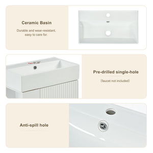 Bathroom Vanity, Combo Cabinet, Bathroom Storage Cabinet, Single Ceramic Sink