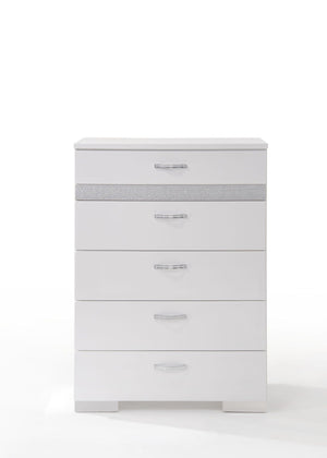 Naima II - High Gloss Chest - White - Best Buy Furniture