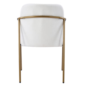 Modern Glam Upholstered Dining Chairs (Set of 2)