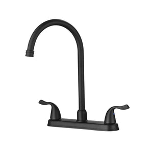 Stainless Steel Kitchen Sink Faucet With 2 Handles, 3 Hole Installation
