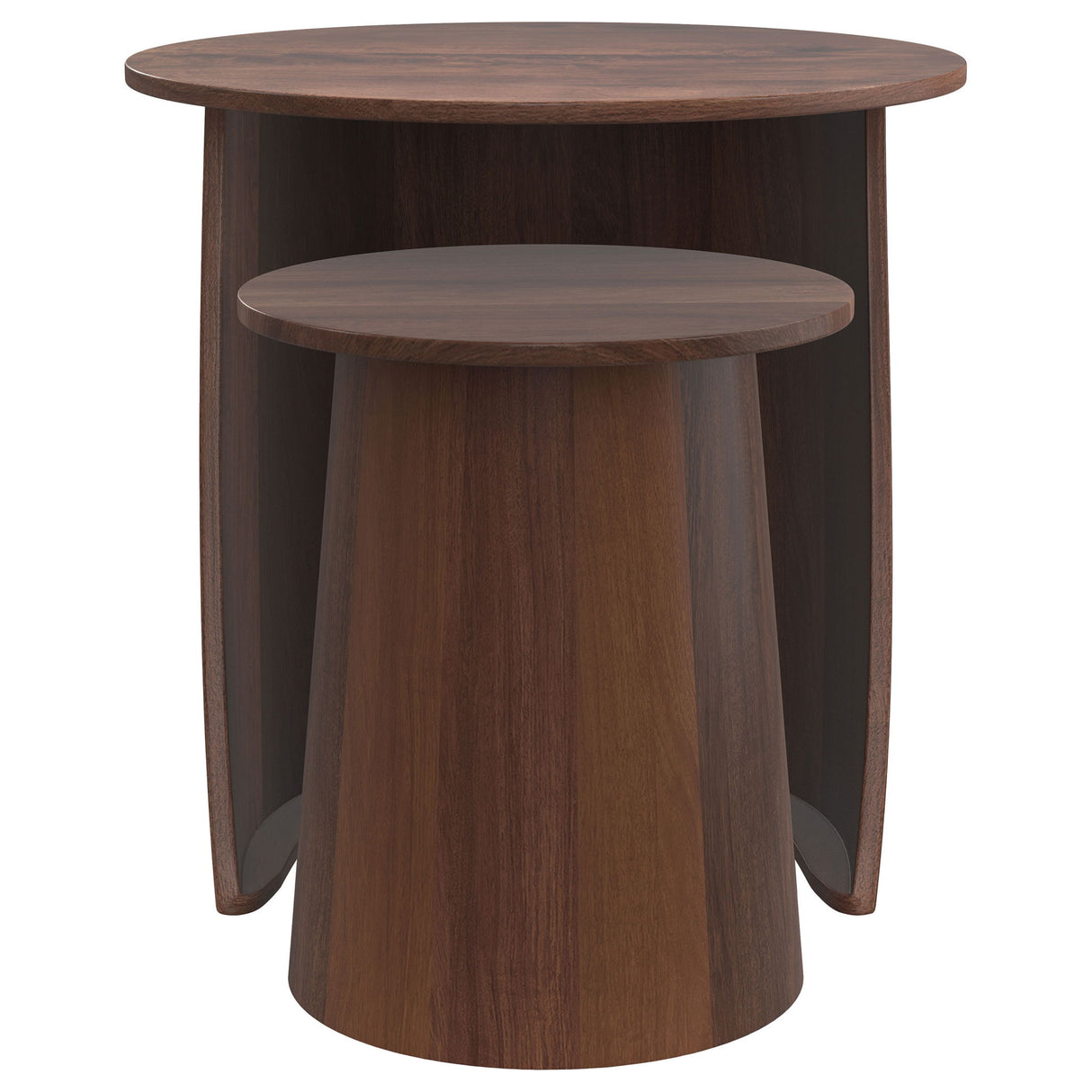 Lionett - 2 Piece Round Nesting Table Set And Round Design - Dark Brown