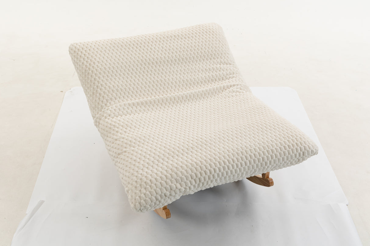 Bean Bag Rocking Chair with Solid Wood Frame
